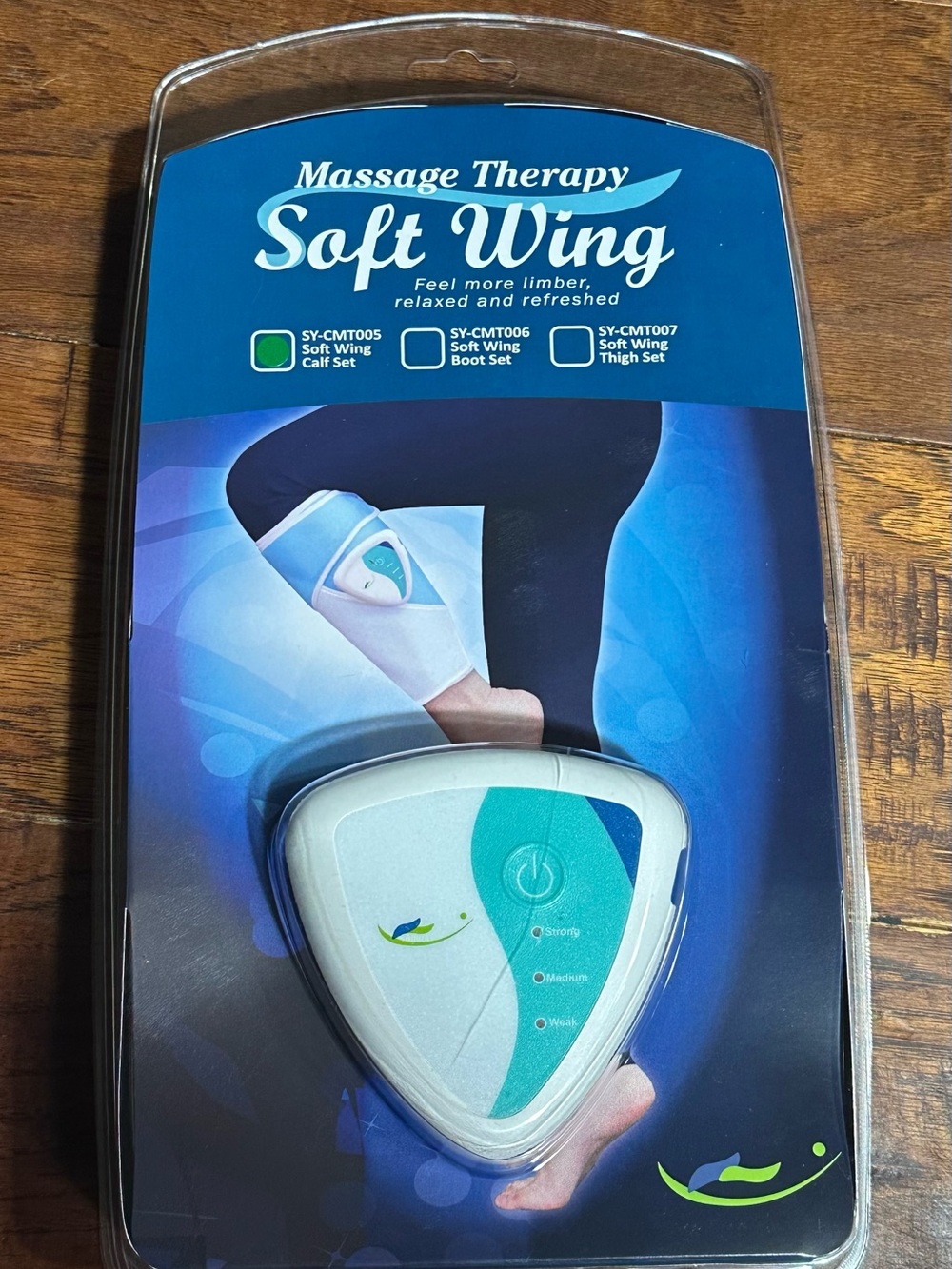 Soft Wing Massage Therapy Calf Massager - Teal and White new